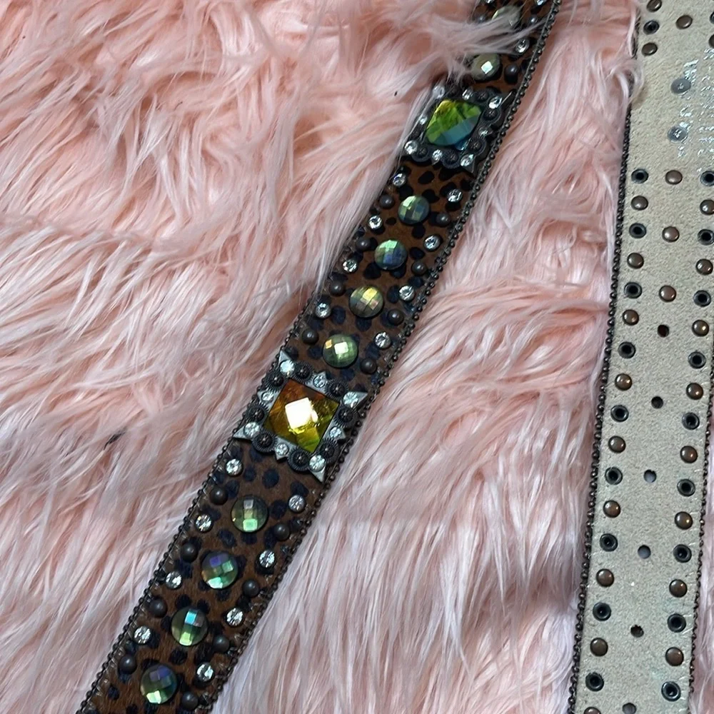 Woman’s Bling Rhinestone BB Belt Size Medium‎